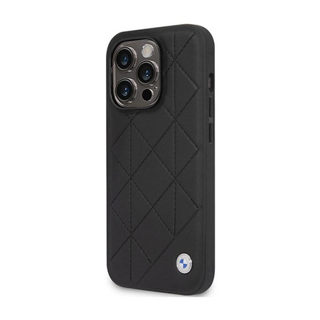 BMW Leather Quilted - iPhone 14 Pro Case (noir)
