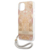 Guess Flower Cord - Cover for iPhone 13 mini (Gold)