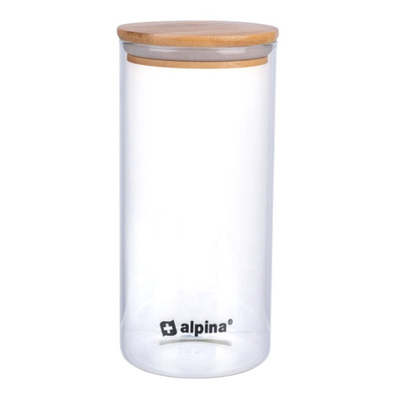 Alpina - Glass food container with lid 1250 ml 10 x 21 cm