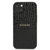 Guess Croco Stamp Lines - pouzdro pro iPhone 13 mini (černé)