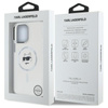 Karl Lagerfeld IML Metal Choupette Head MagSafe - Coque iPhone 14 Pro Max (blanc)