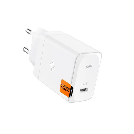 Spigen ArcStation Pro GaN-651 - Chargeur secteur USB-C PD 3.0 PPS 65W + câble USB-C (blanc)