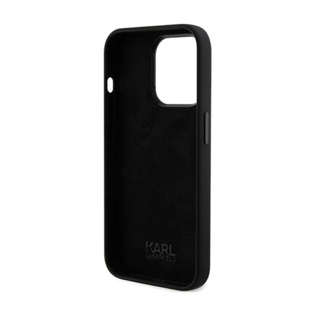 Karl Lagerfeld Silicone Karl & Choupette Heads - iPhone 15 Pro Tasche (Schwarz)