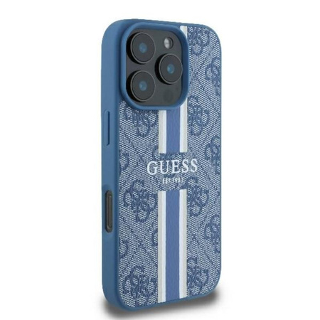 Guess 4G Printed Stripes MagSafe - Case for iPhone 16 Pro (blue)