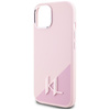 Karl Lagerfeld Silicone Shadow Metal Initial MagSafe - pouzdro pro iPhone 15 (růžové)