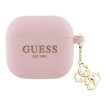 Guess Silicone 4G Charm - AirPods 4 Gehäuse (rosa)