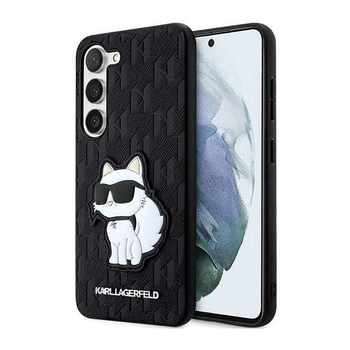 Karl Lagerfeld NFT Saffiano Monogram Choupette - Étui Samsung Galaxy S23+ (noir)