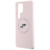 Karl Lagerfeld Silicone Double Heads And Circle MagSafe - Case for Samsung Galaxy S25 Ultra (Pink)