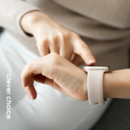 Crong Liquid - Cinturino per Apple Watch 38/40/41/42 mm (Beige pietra)