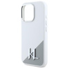 Karl Lagerfeld szilikon árnyék fém Initial MagSafe - iPhone 16 Pro Max tok (fehér)