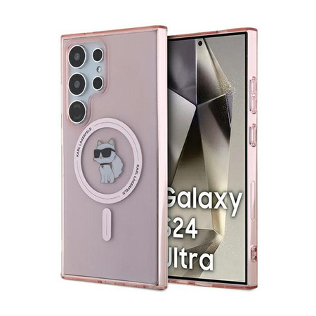 Karl Lagerfeld IML Choupette MagSafe - pouzdro pro Samsung Galaxy S24 Ultra (růžové)