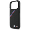 Pouzdro BMW M Tricolor Metal Logo MagSafe pro iPhone 17 Pro (černé)
