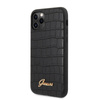 Guess Croco Case - Coque pour iPhone 11 Pro Max (Noir)