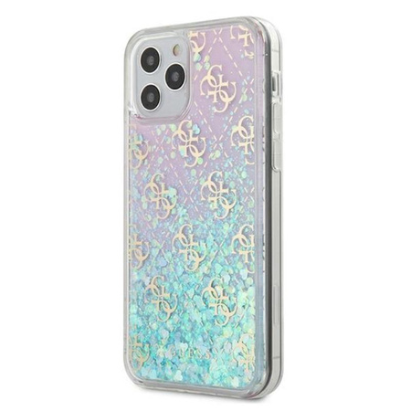 Guess 4G Liquid Glitter - iPhone 12 Pro Max Tasche (rosa/türkis)