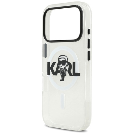 Karl Lagerfeld IML Karl Sketch Logo MagSafe - Case iPhone 17 Pro (Clear)