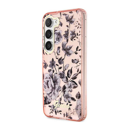 Guess Flower Kollektion - Samsung Galaxy S23+ Tasche (rosa)