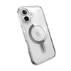 Speck Presidio Perfect-Clear ClickLock & MagSafe - iPhone 16 Fall (Klar / Chrom-Finish / Serene Silber)