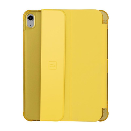 Tucano Satin Case - Tasche für iPad 10.9" (2022) mit Magnet & Standfuß mit Apple Pencil Halter (gelb)