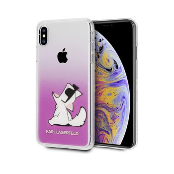 Karl Lagerfeld Choupette Fun-Sonnenbrille - iPhone Xs Max Hülle (Rosa)