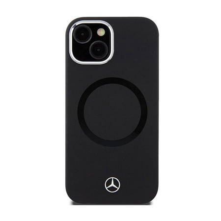 Mercedes Silicone Bicolor MagSafe - iPhone 15 Tasche (schwarz)