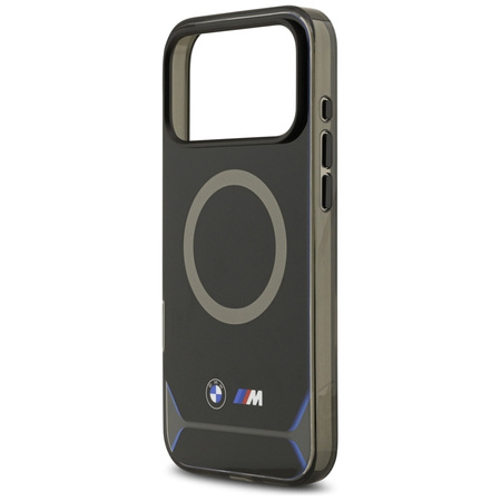 BMW M IML Metal Buttons & Logo MagSafe – Kryt iPhone 17 Pro Max (černo-modrý)