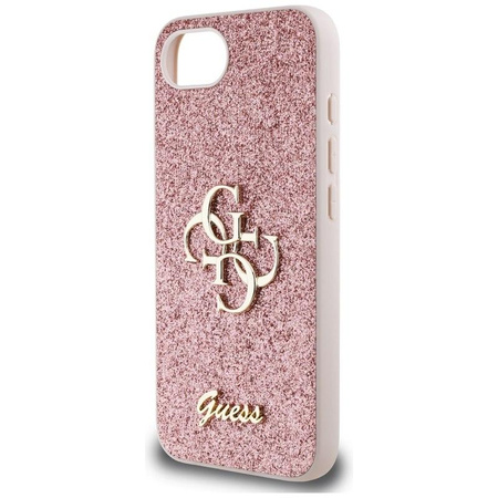 Guess Fixed Glitter Big 4G - Hülle für iPhone 16e (rosa)