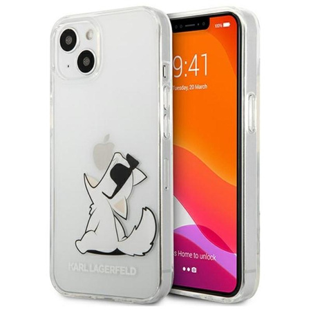 Karl Lagerfeld Choupette Fun - pouzdro pro iPhone 13 Mini (průhledné)