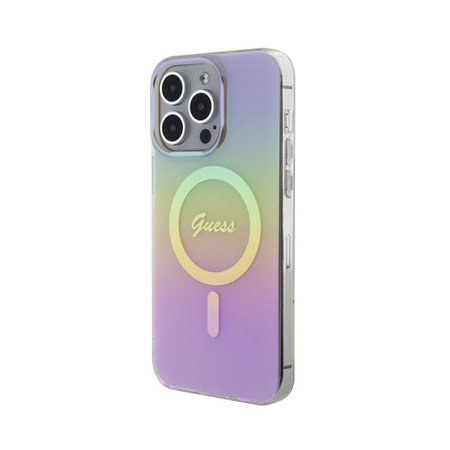 Guess IML Iridescent MagSafe - Tasche für iPhone 15 Pro (rosa)