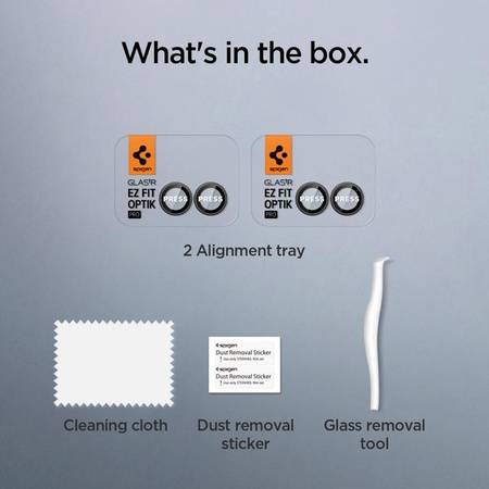 Spigen Optik Pro HD GLAS.TR EZ Fit Camera Protector 2-Pack - Lens Protector for Samsung Galaxy Z Flip 7 (Black)