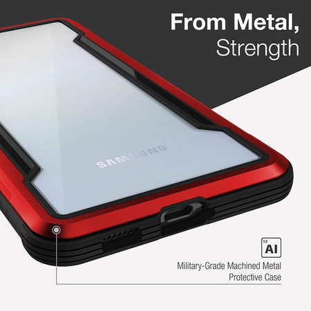 X-Doria Raptic Shield - Aluminum Case for Samsung Galaxy S21+ (Antimicrobial protection) (Red)