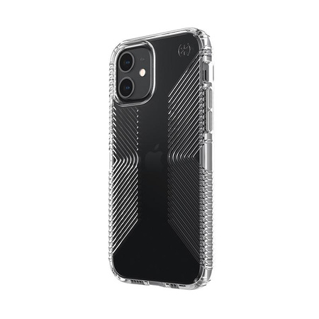 Speck Presidio Perfect-Clear mit Griffen - iPhone 12 / iPhone 12 Pro Tasche mit MICROBAN-Beschichtung (Klar)