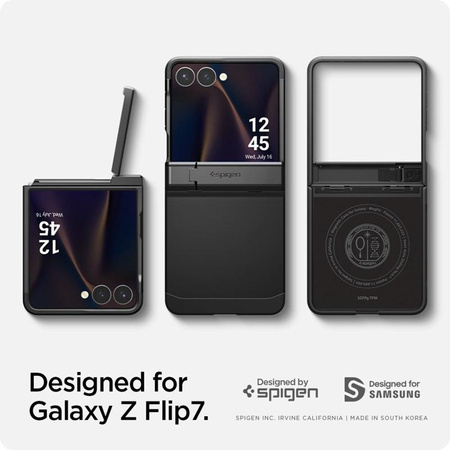 Spigen Tough Armor Pro MagSafe - Case for Samsung Galaxy Z Flip 7 (Black)