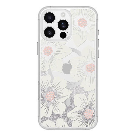 Kate Spade New York Liquid Glitter MagSafe - Pouzdro pro iPhone 16 Pro Max (Hollyhock Floral)