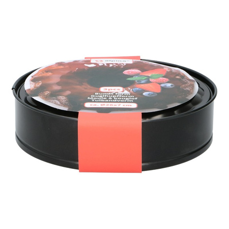 Alpina - Teglia 2 in 1 per torte e ciambelle con rivestimento antiaderente 26x7 cm