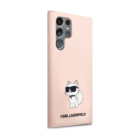 Karl Lagerfeld Silicone Choupette - Hülle für Samsung Galaxy S24 Ultra (Rosa)