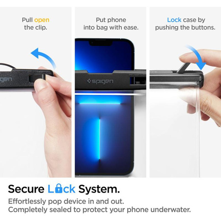 Spigen A601 Universal Waterproof Case - Tasche für Smartphones bis zu 6,9" (Transparent)