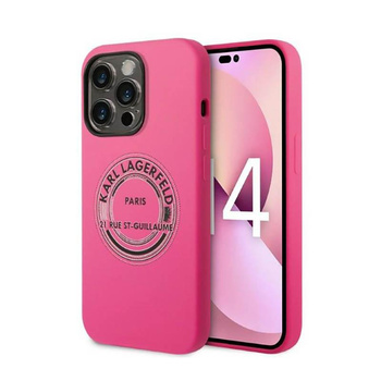 Karl Lagerfeld Silikon RSG - iPhone 14 Pro Tasche (rosa)