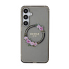 Guess IML Flowers Wreath MagSafe - Case Samsung Galaxy S24+ (Black)