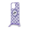 Karl Lagerfeld IML Crossbody Monogram Karl & Choupette Head MagSafe - Case for iPhone 15 Pro (Purple)