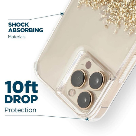 Case-Mate Karat - pouzdro pro iPhone 14 Pro zdobené zlatem (Marble)