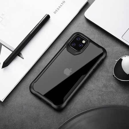 Crong Hybrid Clear Cover - iPhone 11 Pro Max tok (fekete)