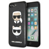 Karl Lagerfeld dombornyomott tok Karl & Choupette - iPhone 8 Plus / 7 Plus tok (fekete)