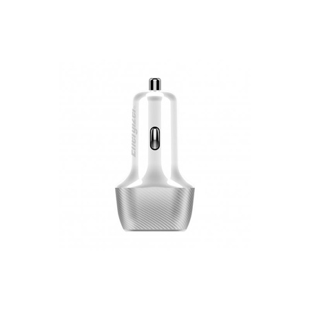 Energizer Ultimate - USB-C a USB-A 38W PD + QC3.0 nabíječka do auta (bílá / stříbrná)
