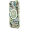 Guess IML Metal Glitter Flowers Triangle MagSafe - Case for iPhone 16e (green)