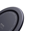 Crong PowerSpot Fast Wireless Charger - hliníková 15W bezdrátová nabíječka Qi USB-C s povrchovou úpravou z tvrzeného skla (Shadow Black)