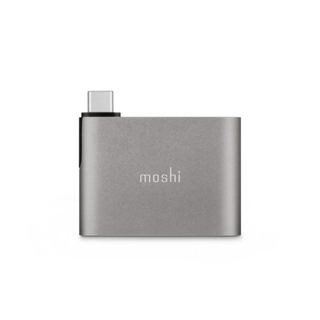 Moshi USB-C Adapter - Adapter für HDMI 4K und HDR mit 60W Power Delivery Ladeunterstützung (Titanium Gray)