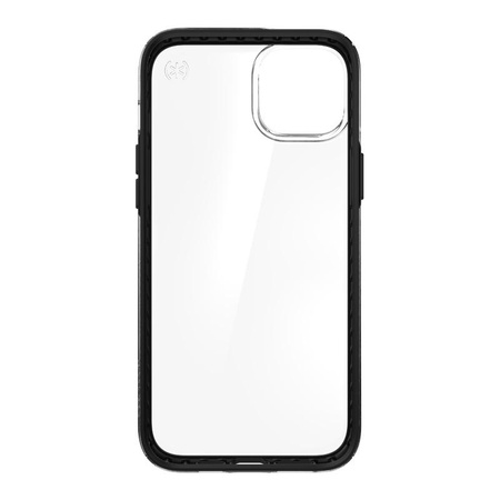 Speck Presidio Perfect-Clear with Impact Geometry - Case for iPhone 15 Plus / 14 Plus with MICROBAN coating (Clear / Black)