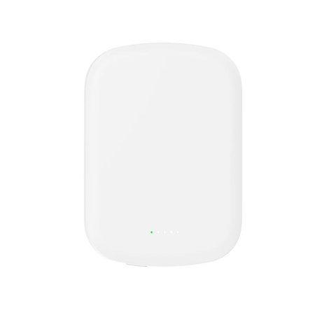 Powerbanka Crong MagSpot - ultra tenká bezdrátová powerbanka s MagSafe 5000mAh, USB-C 20W PD (bílá)