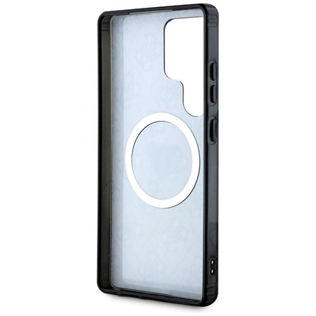 Guess 4G Glitter Triangle Buttons MagSafe - Case for Samsung Galaxy S25 Ultra (black)