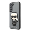 Karl Lagerfeld Saffiano Ikonik Patch - Etui Samsung Galaxy S22 (srebrny)